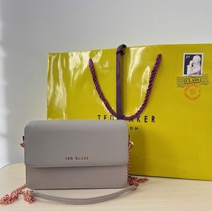 Ted Baker Grey & Rose Gold Crossbody Purse